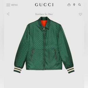 New original tags Mens reversible Gucci jacket